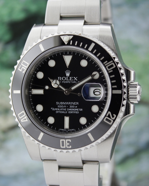 (image for) LIKE NEW ROLEX CERAMIC OYSTER PERPETUAL DATE / SUBMARINER 116610LN